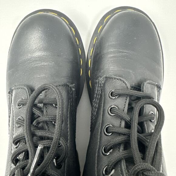 Dr Doc Martens Boots Womens 5 Black 1460 Pascal Soft Leather Combat - Picture 5 of 9
